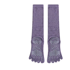 Chaussettes <span class=keywords><strong>de</strong></span> yoga antidérapantes à cinq doigts <span class=keywords><strong>de</strong></span> haute qualité, chaussettes mi-mollet pour Pilates, sport et fitness - Product Image 6