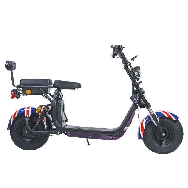 Sıcak satış 2000w 60v elektrikli şehir coco yağ lastik büyük tekerlekli elektrikli scooter