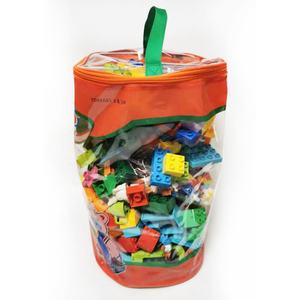 Plastic <span class=keywords><strong>pvc</strong></span> gestikt pipping kids speelgoed blokken verpakking opbergtas - Product Image 3