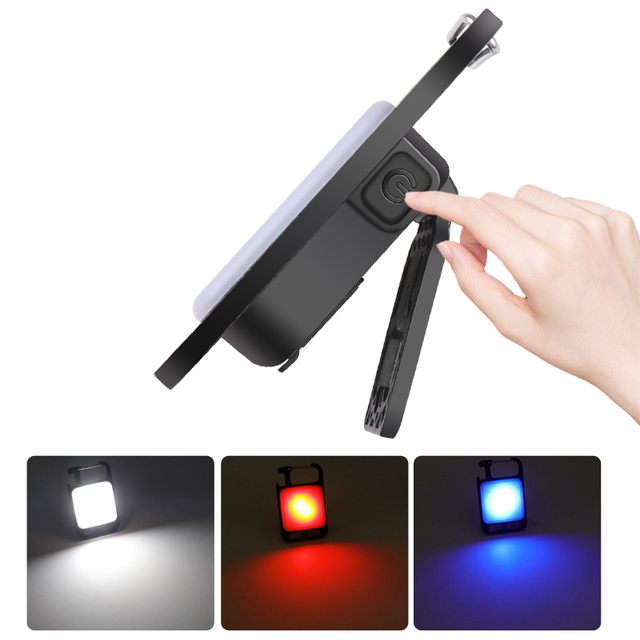 Mini LED Zoom Flashlight Keychain Portable USB Rechargeable Ni-MH Battery IP55 Waterproof 200 Lumens Multi-Color Aluminum Alloy