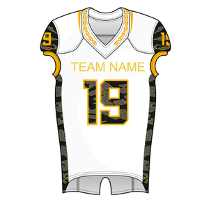Impresión digital personalizada Transpirable 100% Poliéster Fútbol americano Rugby Jerseys Conjuntos Estilo vintage - Product Image 6