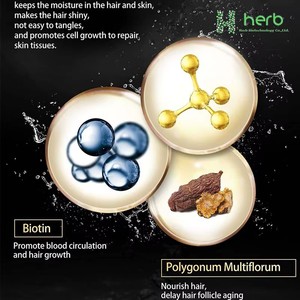 Gummies pour la croissance de la barbe OEM pour hommes, ingrédients naturels favorisant la croissance des poils de la barbe. - Product Image 3