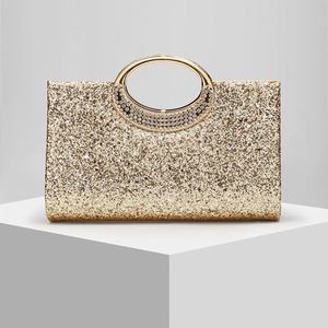 Cross-border Explosions New Evening Clutch <b>Bag</b> Shiny Rhinestone <b>Sequin</b> Fashion PLY Lining Trapeze Shape Urban Simplicity Daily - Product Image 6