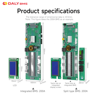 Daly Smart BMS 8S 24V 16S 48V 100A 200A Carte de Protection de Batterie de Stockage d'Énergie Gestion de Batterie au Lithium Lifepo4 BMS