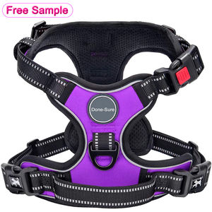 Tali rompi anjing reflektif, baju anjing reflektif mewah, tidak kerah, dapat disesuaikan, rompi empuk lembut, <span class=keywords><strong>2</strong></span> klip, tali kekang hewan peliharaan tidak ditarik, dibuat tanpa nilon - Product Image 1