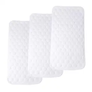 Zachte Gebreide Gewatteerde Babybedje Gemonteerd Bed Cover Ultra Zachte Bamboevezel Badstof Baby Crib Sheet Waterdichte Matrasbeschermer