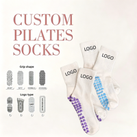 Chaussettes de Pilates antidérapantes en tricot personnalisées POPSOX pour femmes, chaussettes de yoga brodées en jacquard, confortables et respirantes, chaussettes de sport