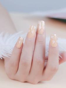 Fengshangmei - <span class=keywords><strong>Uñas</strong></span> <span class=keywords><strong>Postizas</strong></span> Cuadradas Francesas de Cobertura Completa, ABS, Cortas, con Pegamento Pre-Adherido, 30 Piezas/Juego <span class=keywords><strong>para</strong></span> Dedos - Product Image 5