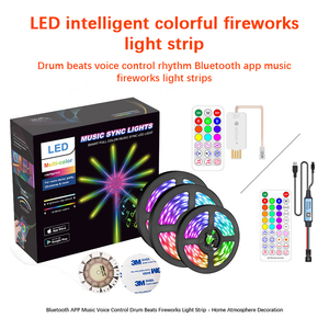 5V para <span class=keywords><strong>Bluetooth</strong></span> APP Controle Home Decor Dazzle Cor Luz Faixa RGB IC 5050 SMD USB Música Ritmos Estourando o Flash 5050 RGB IC 5V - Product Image 6