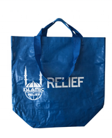 Sacs fourre-tout en polypropylène tissé laminé avec impression de logo de marque personnalisée et poignée en sangle renforcée