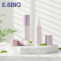 Bouteille d'émulsion rose en plastique PP en forme de U de 30 ml, pompe à vide, marque E-SING, pour crème visage cosmétique, portable, idéale pour les voyages – Fournisseur d'usine