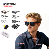 Lunettes de vue carrées classiques avec logo personnalisé, lunettes d'ordinateur, monture optique légère anti-lumière bleue pour le bureau au quotidien