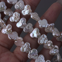 Perles de culture naturelles d'eau douce blanches de qualité AAA, forme baroque papillon, certifiées par un tiers, 11-12 mm x 8-9 mm pour la joaillerie