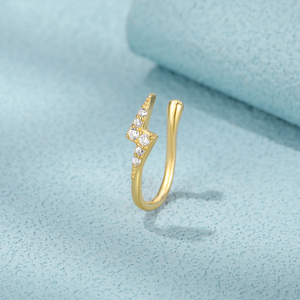 CANNER Nuevos Anillos de Nariz en Forma de U con Circonitas, Joyería sin Perforación para Mujer - Product Image 2