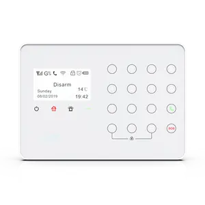 Panel Alarm Kontrol Aplikasi Kabel Nirkabel Pilihan GSM WiFi Populer dengan CID SIA Dial Otomatis untuk Rumah Pintar Sistem Keamanan Anti-maling