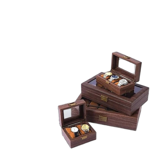 Caja de Almacenamiento y Exhibición de Relojes de Cuero Rectangular, Ecológica y de Moda, Caja de Joyería Portátil Multifuncional, Venta al Por Mayor - Product Image 1