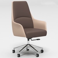 Chaise de bureau de direction ergonomique en alliage d'aluminium, confortable pour une utilisation prolongée, pivotante et réglable en hauteur, idéale pour les réunions professionnelles.