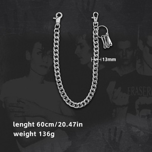 Corrente de Cinto de Liga de Zinco Estilosa, Acessórios Punk, Hip Hop e Góticos para Calças Jeans, Carteiras e Chaves, para Mulheres e Homens - Product Image 2