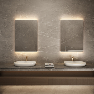 Modern Anti-Fog LED Light Bath Mirror Smart Wall Hanging Touch Screen Illuminated for Salon Bedroom Use Factory Smart <b>Shower</b> - Product Image 2