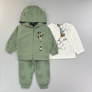 L'Ultima <span class=keywords><strong>Tuta</strong></span> Primaverile e Autunnale, Set Tre Pezzi a Maniche Lunghe, Abbigliamento Casual di Tendenza, Pantaloni Lunghi, Completo <span class=keywords><strong>per</strong></span> Ragazzi - Product Image 3