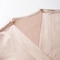 Bata de seda tejida con cuello en V para mujer, ropa de lujo para Hotel, boda, para adultos