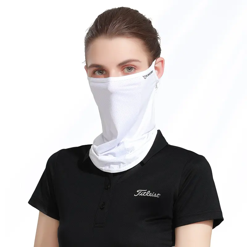 Masque solaire en soie de glace d'été de vente chaude pour les sports de plein air cyclisme pare-soleil de golf et protection UV