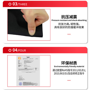 Mousse EPDM rectangulaire sur mesure, ignifuge, imperméable, amortissante, résistante à la température, en éponge - Product Image 5