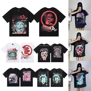 เสื้อยืด Hell T-shirt Star แบรนด์เสื้อผ้าคุณภาพสูง ผลิตตามสั่ง ผ้าฝ้าย 100% ทรงโอเวอร์ไซส์ สไตล์วินเทจ พิมพ์ลายกราฟิกสำหรับผู้ชาย - Product Image 1