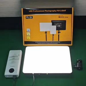 卓上/低角度撮影用の調整可能な三脚スタンド付き調光可能な10インチLEDビデオライト、ズームビデオ会議照明