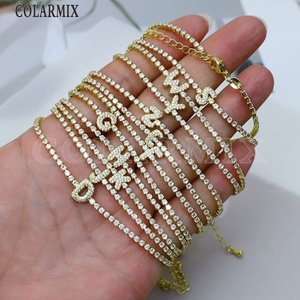 High Quality Luxury Zircon <b>Initial</b> Letter <b>Bracelet</b> Crystal Women Jewelry <b>Bracelet</b> Fashion Jewelry Gift - Product Image 5