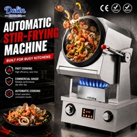 Robot de cuisson commercial rotatif en acier inoxydable, à gaz et électrique, pour la cuisson à la wok, modèle cylindrique, le plus vendu