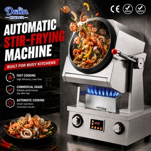 Máquina Wok Robótica Comercial <span class=keywords><strong>de</strong></span> Acero Inoxidable <span class=keywords><strong>de</strong></span> Venta Caliente, Olla Giratoria Automática a Gas/Eléctrica para Cocinar y Saltear - Product Image 1