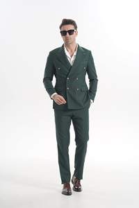 Erkek Slim Fit 2 parça takım elbise çift göğüslü iş düğün balo smokin takım elbise - Product Image 4