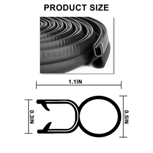 Junta de Sellado para Automóviles con Goma EPDM, <span class=keywords><strong>Protector</strong></span> de Bordes para Puertas de Automóviles/Camiones/Barcos, Compatible con Bordes de 1/16 a 2/25 Pulgadas - Product Image 2