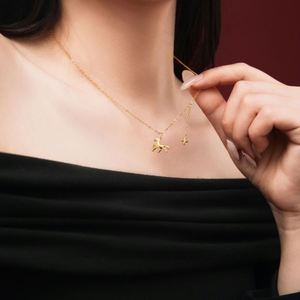 Nouveau design Dylam, collier en argent S925 avec chaîne à maillons, pendentif cheval élément du zodiaque chinois, gland et trèfle à quatre feuilles, accessoire bijou - Product Image 5