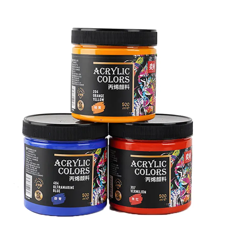 Paintyou ขวดขนาดใหญ่500มิลลิลิตรกันน้ำครีมกันแดดอุปกรณ์ศิลปะสีอะคริลิมืออาชีพ