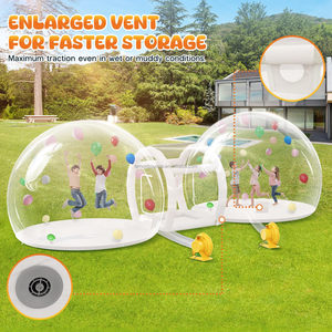 Đôi 11.5ft inflatabla nhà bong bóng bong bóng kép nhà Dome Inflatable cho tiệc sinh nhật, đám cưới và giới tính tiết lộ - Product Image 3