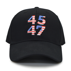 <span class=keywords><strong>Gorras</strong></span> Patrióticas para Elecciones, MOQ Bajo, OEM, ODM, Logotipo de Marca Personalizado, Bandera de EE. UU. Bordada, <span class=keywords><strong>Gorras</strong></span> Negras y Blancas Estructuradas de 6 Paneles - Product Image 4