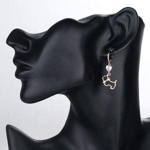 เครื่องประดับทองเคลือบ 18K ปรับแต่งได้ กันน้ำ จี้รูปหัวใจ 18K ประดับเพชรเทียม สร้อยคอทอง ต่างหูห่วงทองประดับเพชรคิวบิกเซอร์โคเนีย สำหรับผู้หญิง - Product Image 5