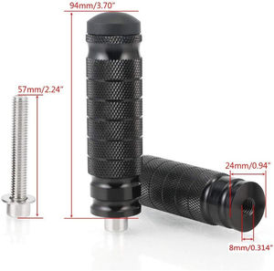 อุปกรณ์แต่งรถจักรยานยนต์แป้นเหยียบจักรยานมอเตอร์ไซด์อลูมิเนียมอัลลอยด์ป้องกันการลื่นไถล M8ติดตั้งสลักเกลียวที่วางเท้ารถจักรยานยนต์ - Product Image 3