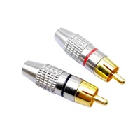 Fiche 270RCA Connecteur de câble audio vidéo Lotus RCA sans soudure pour équipement AV