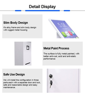 Écran tactile électronique tout-en-un de 21.5 pouces affiche des informations Lcd Kiosque de libre-service à écran tactile avec imprimante - Product Image 5