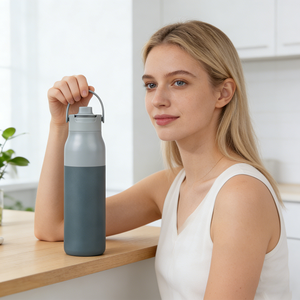 Bouteille isotherme en acier inoxydable avec filtre remplaçable, filtres à charbon alcalin, écologique pour une utilisation en extérieur et à domicile - Product Image 1