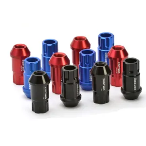 Metric M12x1.5 M12x1.125 M14x1.75 alumínio AL 6061 7075 titânio grau 5 grau 2 GR2 GR5 anodizado colorido roda Lug Nut