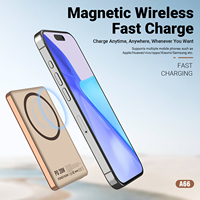 HYTO Batterie Externe Portable Magnétique Sans Fil Ultra Mince 5000 mAh en Alliage d'Aluminium pour iPhone