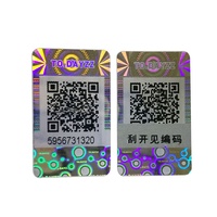 Autocollant holographique de sécurité avec code-barres, code QR, numéro de série, protection anti-contrefaçon de la marque