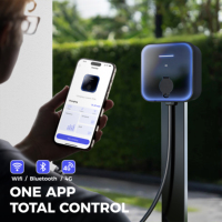 Borne de recharge murale AC intelligente OEM 22 kW avec application mobile, prise Type 2, pour marché européen, contrôle à distance, fonction d'activation et d'arrêt