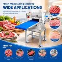 Machine à découper la viande électrique industrielle réglable automatiquement, équipement de découpe de viande pour restaurants et usines de transformation alimentaire