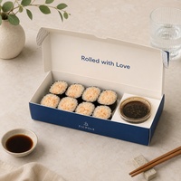 Boîte à sushi personnalisée de qualité alimentaire avec porte-gobelet pour sauce, idéale pour les rouleaux de sushi, les plats froids et l'emballage de restaurant