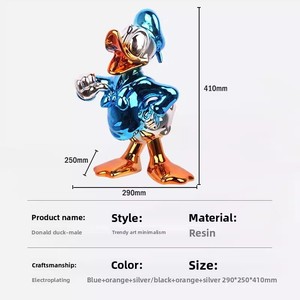 Scultura in Resina Trendy di Paperino, Ornamenti Resistenti alla Corrosione, Decorazioni da Scrivania per <span class=keywords><strong>Soggiorno</strong></span>, <span class=keywords><strong>Regalo</strong></span> di Inaugurazione Casa - Product Image 4